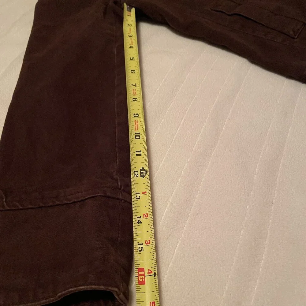 Rare VTG American Eagle Tailored Fit Chocolate Button Up Cotton Jacket / Shacket - Picture 12 of 16